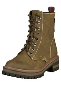 s.Oliver RED LABEL, Damen Stiefelette, Braun / Oliv