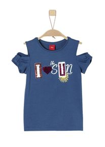 s.Oliver Junior, Mädchen Cut-Out-Shirt, Blau