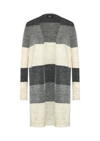 Only, Damen Cardigan 'MEREDITH', Grau / Wei&szlig;