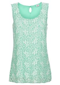 Joe Browns, Damen Spitzentop, Türkis / Weiß