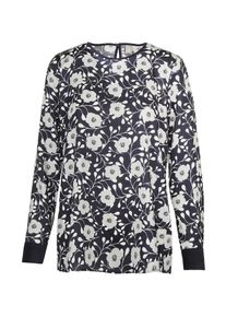 Jacques Britt, Damen Shirtbluse, Nachtblau / Weiß