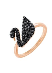 Swarovski, Damen ring 'Iconic Swan 5366578', Rosegold / Schwarz