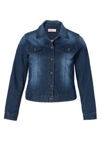 sheego Denim, Damen Kurzjacke, Dunkelblau