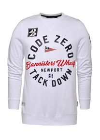 Code-Zero, Herren Sweatshirt 'NEWPORT CREW SWEATER', Rot / Schwarz / Weiß