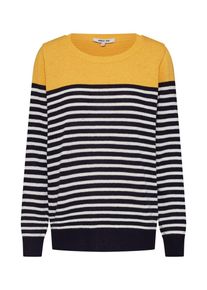 ABOUT YOU, Damen Pullover 'Tessa', Navy / Senf / Wei&szlig;