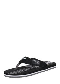 Tom Tailor, Herren Slipper, Grau / Schwarz