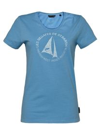 Code-Zero, Damen T-Shirt 'St. Barth', Himmelblau / Weiß