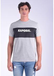 Kaporal5 Kaporal, Herren T-Shirt 'Syrus Megrch', Grau / Schwarz / Wei&szlig;