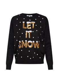ABOUT YOU, Damen Pullover 'Annabelle Christmas', Gold / Schwarz