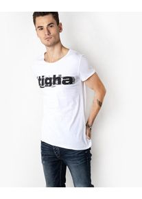 tigha, Herren T-Shirt, Grau / Schwarz / Weiß