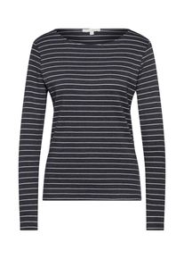 Tom Tailor Denim, Damen Shirt, Graphit / Weiß