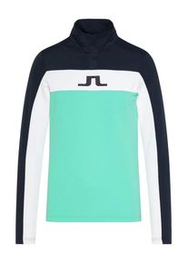 J. Lindeberg J.Lindeberg, Herren Sweatshirt 'Kimball Str Mid Field', Nachtblau / Mint / Weiß