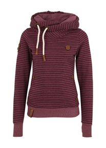 Naketano, Damen Hoodie 'Murder He Wrote', Bordeaux / Schwarz