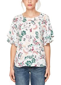 s.Oliver RED LABEL, Damen Blusenshirt, Mischfarben / Weiß