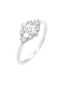 Elli, Damen Ring, Silber / Wei&szlig;