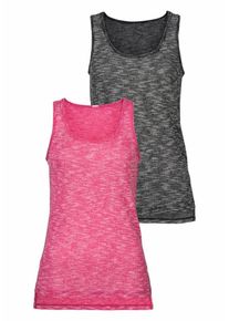 Beach Time, Damen Tops, Anthrazit / Pink