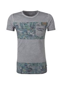 Q/S Designed By, Herren T-Shirt in Sunfaded-Optik, Grau