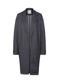 Pieces, Damen Mantel, Dunkelgrau / Schwarz / Weiß
