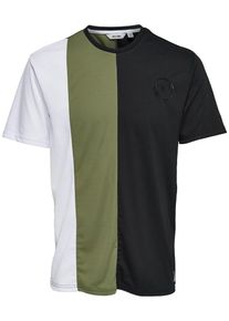 Only & Sons Only & Sons, Herren T-Shirt, Oliv / Schwarz / Weiß