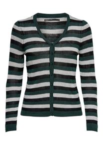 Only, Damen Cardigan, Grau / Tanne / Schwarz