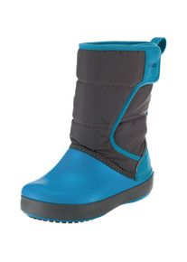 Crocs, M&auml;dchen Winterstiefel 'LodgePoint', Himmelblau / Grau