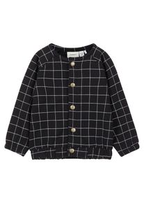 name it, M&auml;dchen Strickjacke, Schwarz / Wei&szlig;