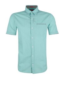 s.Oliver RED LABEL, Herren Kurzarmhemd, Jade / Schwarz