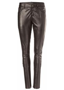 Heine, Damen Lederhose, Dunkelbraun