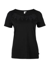 Q/S Designed By, Damen T-Shirt, Schwarz
