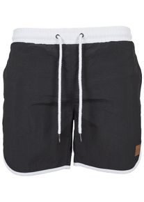 Urban Classics, Herren Swimshorts, Schwarz / Wei&szlig;