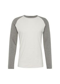 Jack & Jones JACK & JONES, Herren Langarmshirt 'JORNEW STAN', Grau / Weiß