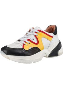 Mjus, Damen Sneakers, Gelb / Rot / Schwarz / Weiß