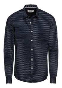 Tom Tailor Denim, Herren Hemd 'minimal elet pattern shirt', Navy