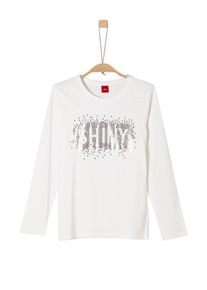 s.Oliver Junior, Mädchen Longsleeve, Silber / Weiß