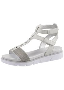 Bugatti, Damen Sandale, Silbergrau / Hellgrau