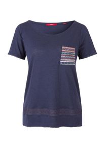 s.Oliver RED LABEL, Damen Leinenshirt, Navy