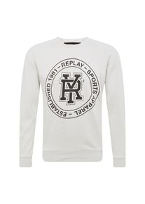 Replay, Herren Sweatshirt, Weiß