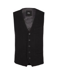 s.Oliver BLACK LABEL, Herren Weste, Schwarz