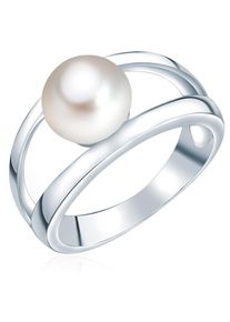 Valero Pearls, Damen Silberring mit Süßwasser-Zuchtperle, Silber