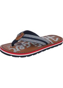 Tommy Hilfiger, Zehentrenner, Blau / Braun