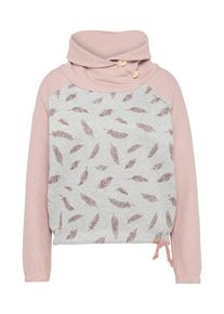 Mazine, Damen Pullover 'Eulo Batwing', Hellgrau / Rosa