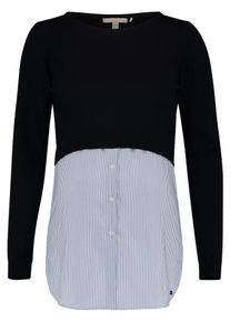 Esprit Maternity, Damen Pullover, Nachtblau / Hellblau / Wei&szlig;