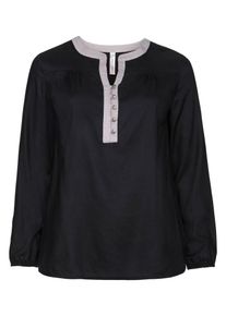 sheego Casual, Damen Tunika, Grau / Schwarz