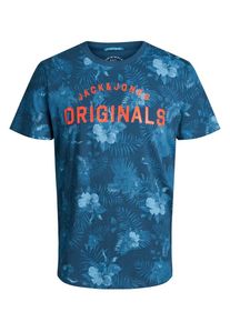 Jack & Jones JACK & JONES, Herren T-Shirt, Hellblau / Dunkelblau / Rot