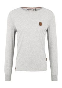 Naketano, Herren Langarmshirt 'Italienischer Hengst Langen', Hellgrau