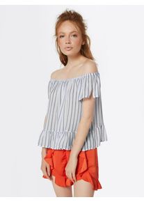 Haily's Hailys, Damen Bluse, Blau / Wei&szlig;