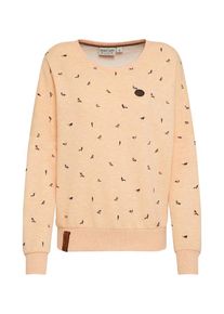 Naketano, Damen Sweater 'Afterhour', Orangemeliert / Schwarz
