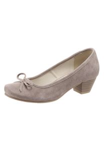 Hirschkogel, Damen Trachtenpumps mit Schleife, Taupe