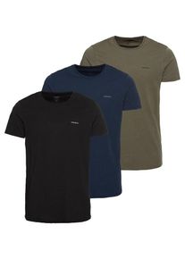 Diesel, Herren T-Shirt 'UMTEE-JAKETHREEPACK 0374', Blau / Grün / Schwarz