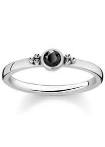 Thomas Sabo, Damen Fingerring 'Royalty Schwarzer Stein, TR2154-643-11', Schwarz / Silber